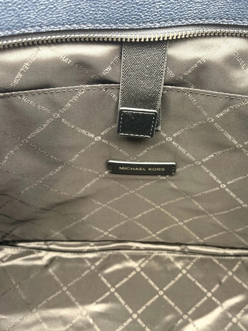 Michael Kors Cooper Medium Pebbled Leather and Signature Logo Tote Travel Bag